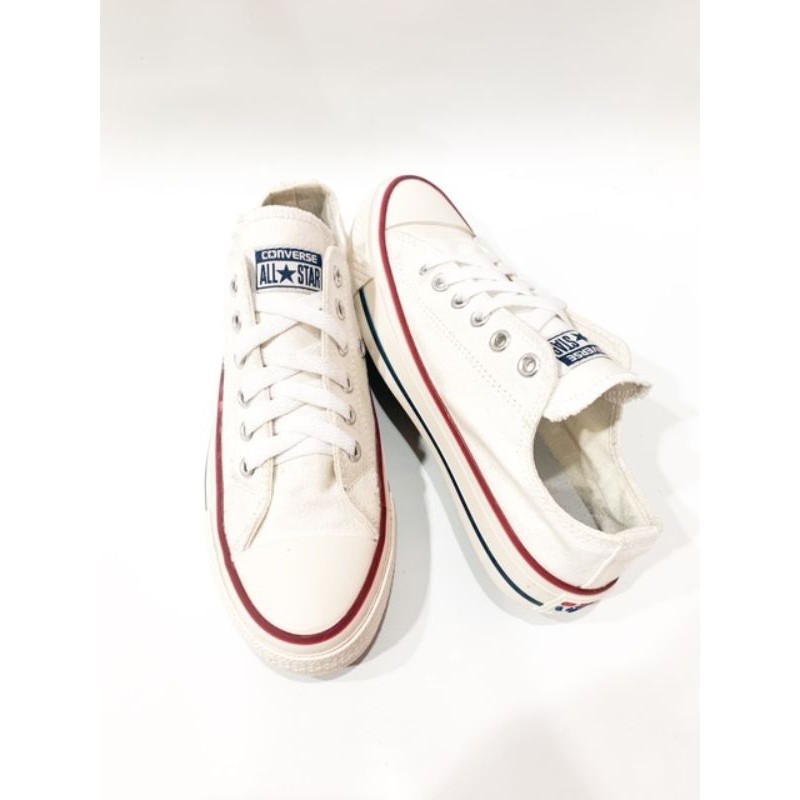 Sepatu converse 70s PENDEK GLOSSY HITAM PUTIH premium-Cream