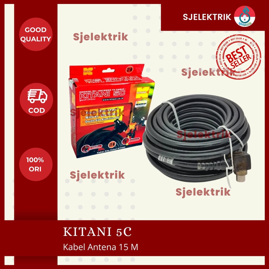 Kabel Antena 5c 15m Kitani / Kabel Anten Kitani 15 Meter