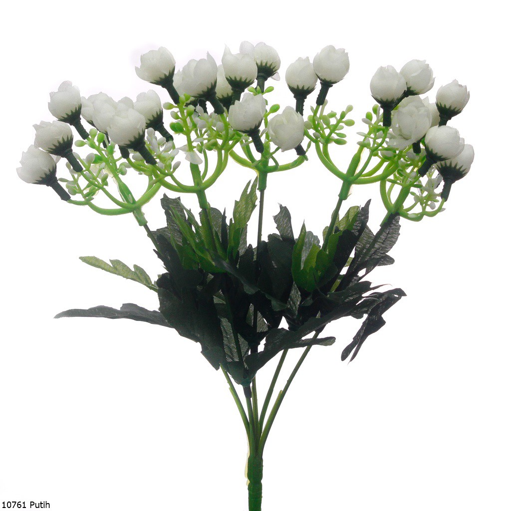 Bunga Plastik Ranunculus Mini 1076-Putih