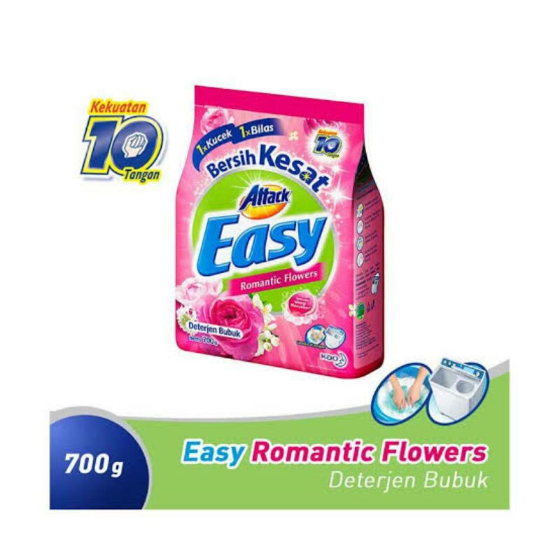 ATTACK Easy Romantic Flowers Deterjen Bubuk 700 gr