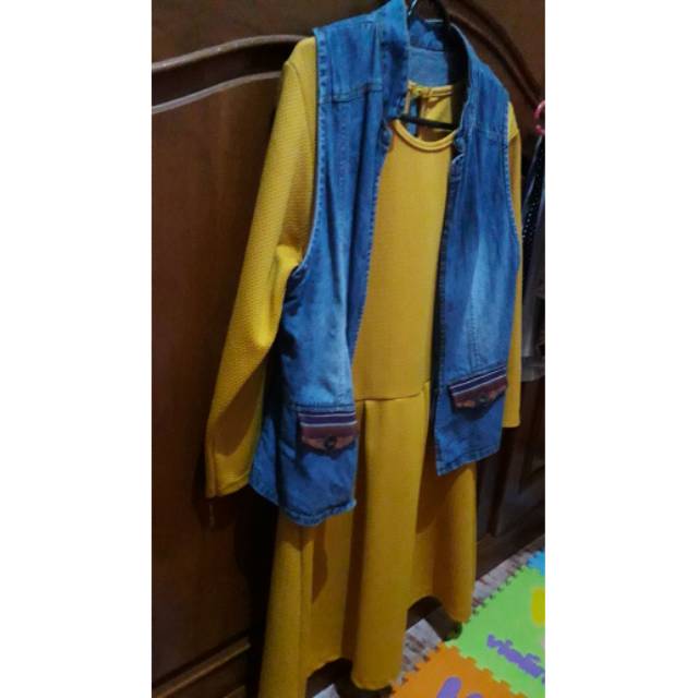 Top - Midi Dress Rompi Jeans