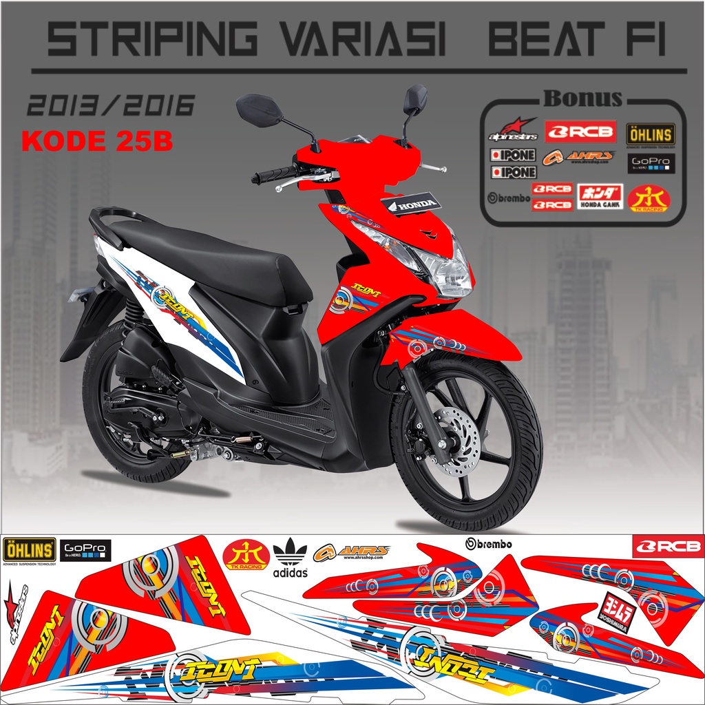 Striping Beat Variasi Stiker Variasi Beat KODE 25