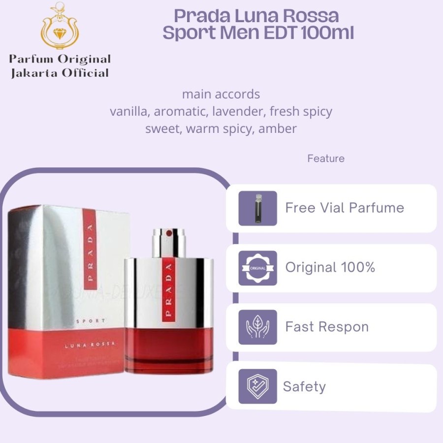 Parfum Parfume Perfume Asli Perawatan Kecantikan Original Import Branded Pria Laki Laki Cowok Prada 