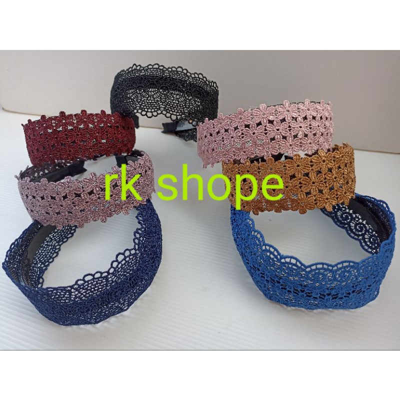 bandana korea brukat bando korea brokat headband wanita bandana wanita