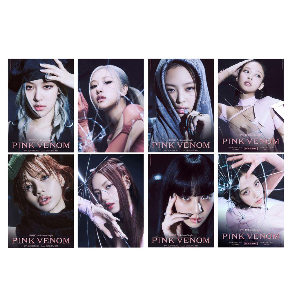 Mxbeauty Poster VENOM PINK High Quality Fans Collection BORN PINK Girl Group Fans Hadiah Dekorasi Rumah Album Baru Stiker Dinding Lukisan Bergambar Stiker Perekat Diri