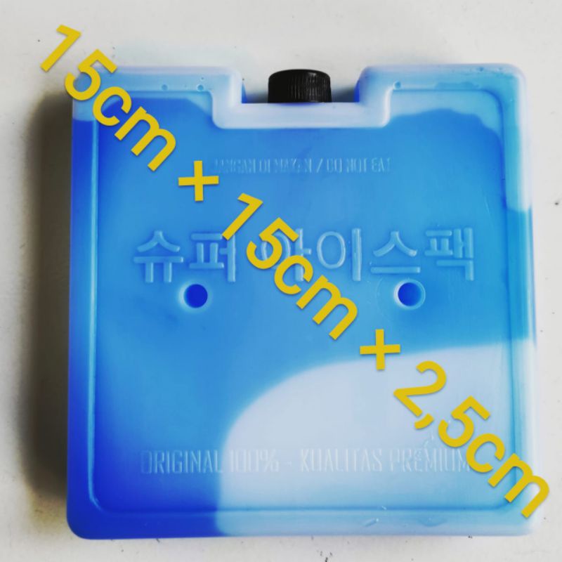 15x15cm ice gel ice pack thermafreeze dry ice blue ice bahan ice pack powder friz ice gel kipas ac