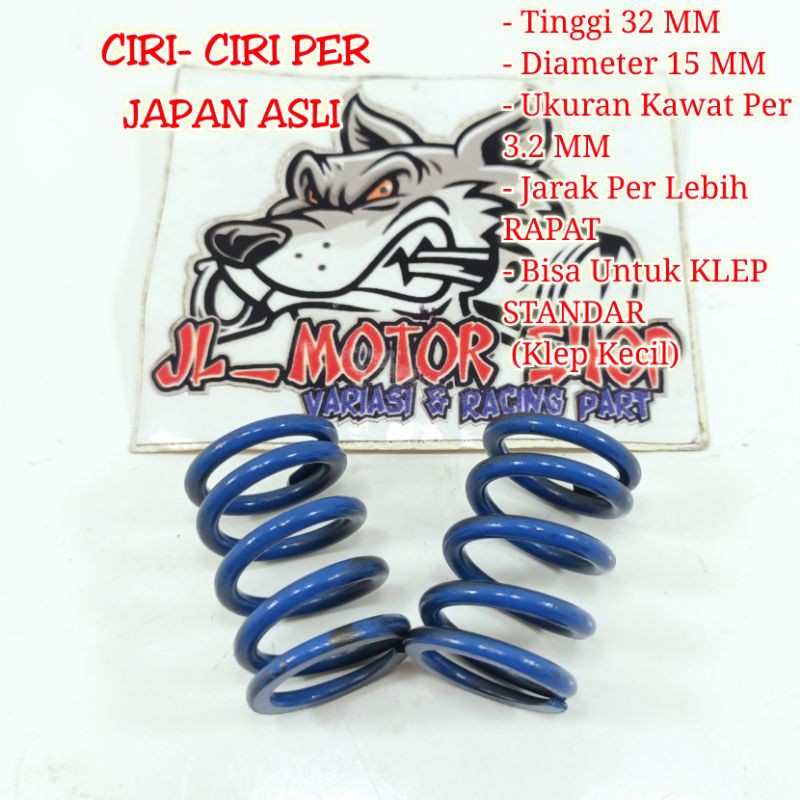 Sepasang Pir Per Klep Japan Jepang Mio Jupiter VEGA R RR ZR Supra Revo Blade Grand Karisma Beat Shogun Smash Nuovo Fino Mio J M3 Xeon Vario 110 Mio Soul Sporty X-Ride Spin Tinggi 32 Dan 34 MM