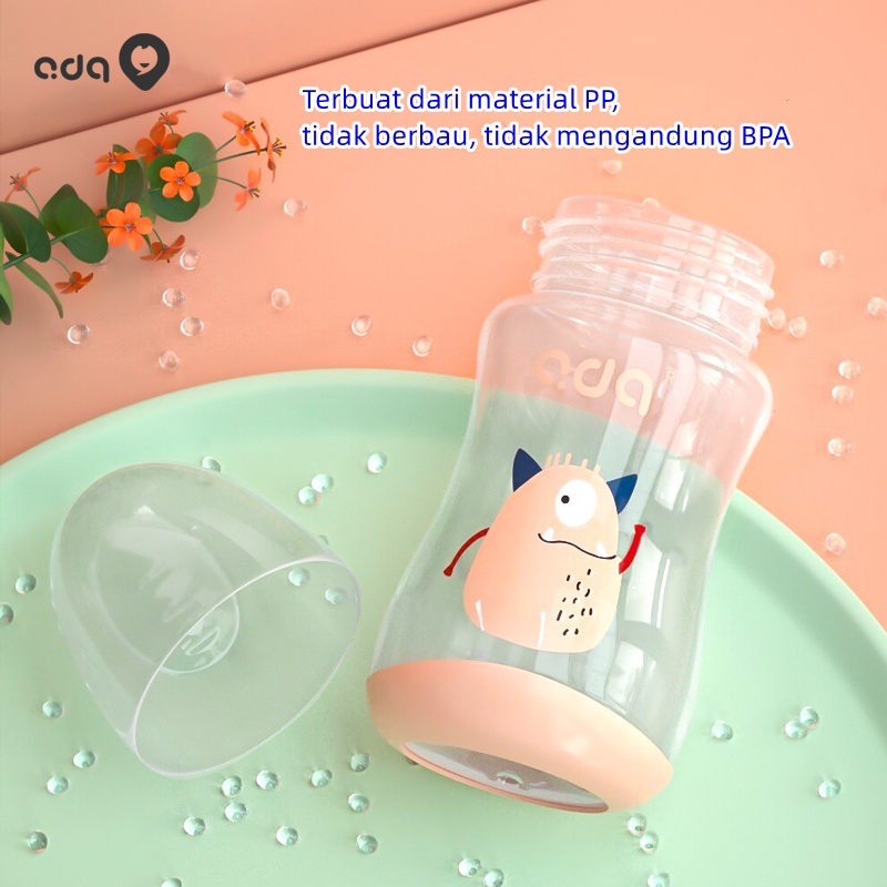 Botol Susu Bayi Leher Lebar Wide Neck Botol Susu 2 IN 1 Dot+Straw Botol Susu PP Anti Kolik BB02