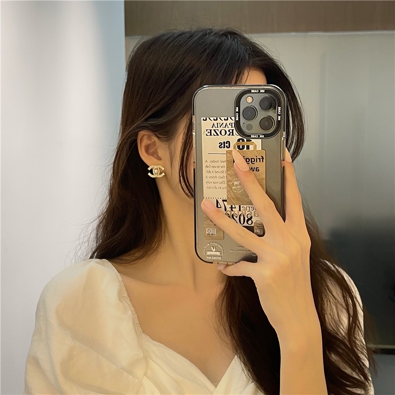 Anting Huruf C Ganda Mutiara Kecil Untuk Wanita Aksesoris Telinga fashion Korea