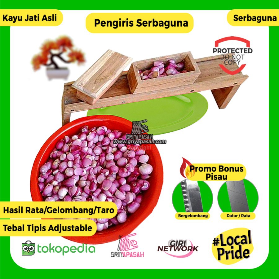 HARGA PROMO,.. PENGIRIS KERIPIK PEMOTONG KERIPIK PENGIRIS SERBAGUNA KAYU JATI ASLI (ORI)