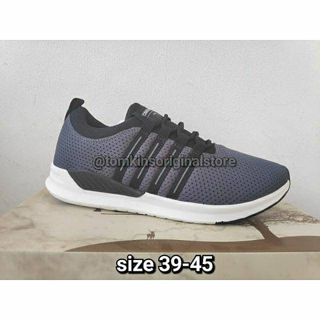 Sepatu Sport Pria Tomkins Peterloo Grey- Sepatu Olahraga - Sepatu Sneakers - Sepatu Lari - Sepatu Se