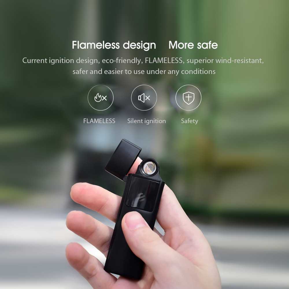 Beebest Korek Api Elektrik Touch Rechargeable Lighter - L101-Hitam