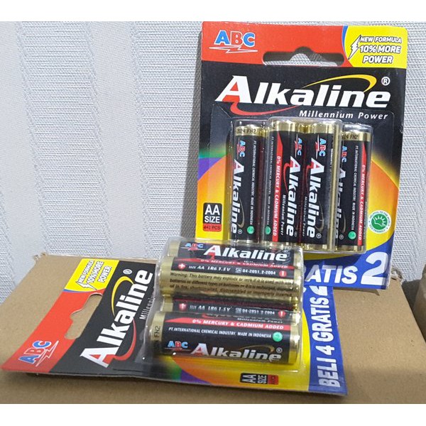  Produk  Eksklusif Baterai  ABC Alkaline AA A2 isi 6 