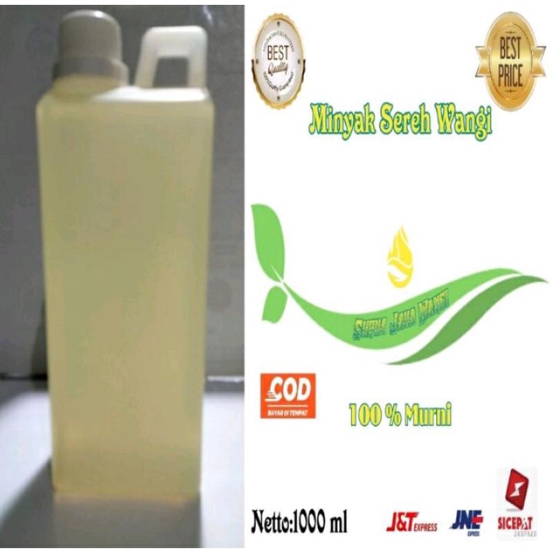 Jual MINYAK SEREH WANGI 100% MURNI KEMASAN 1LTR | Shopee Indonesia