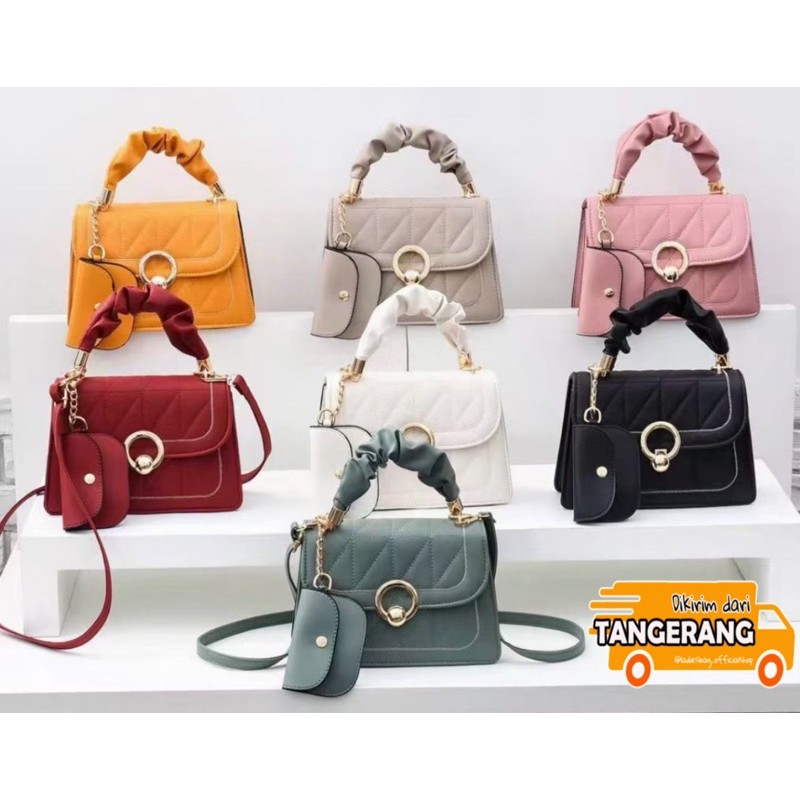 ✨⭐️HANDBAG FREE POUCH⭐️✨ TAS WANITA CEWEK IMPORT SLINGBAG SELEMPANG FASHION KONDANGAN LB- 135