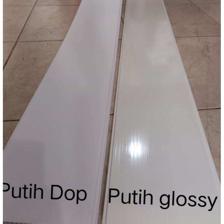 plafon PVC putih polos, doop/ glosy