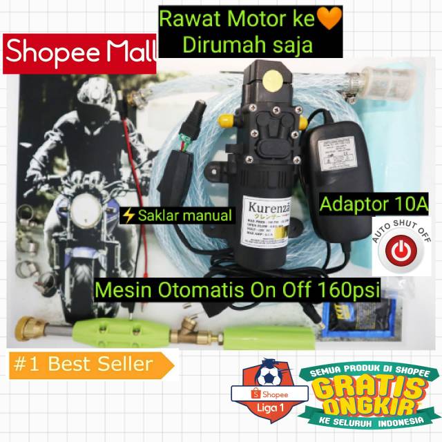 Alat Cuci Motor AC Made in Japan 🇯🇵 250PSI 100W 17.2BAR  8LPM High Pressure Auto Cut On Off 10A