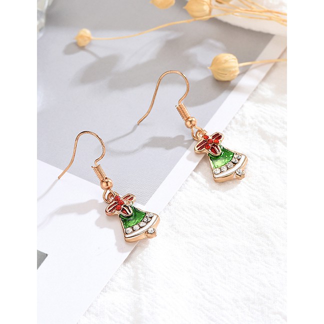LRC Anting Set Fashion Color Christmas Earrings Set Of 6 D18699