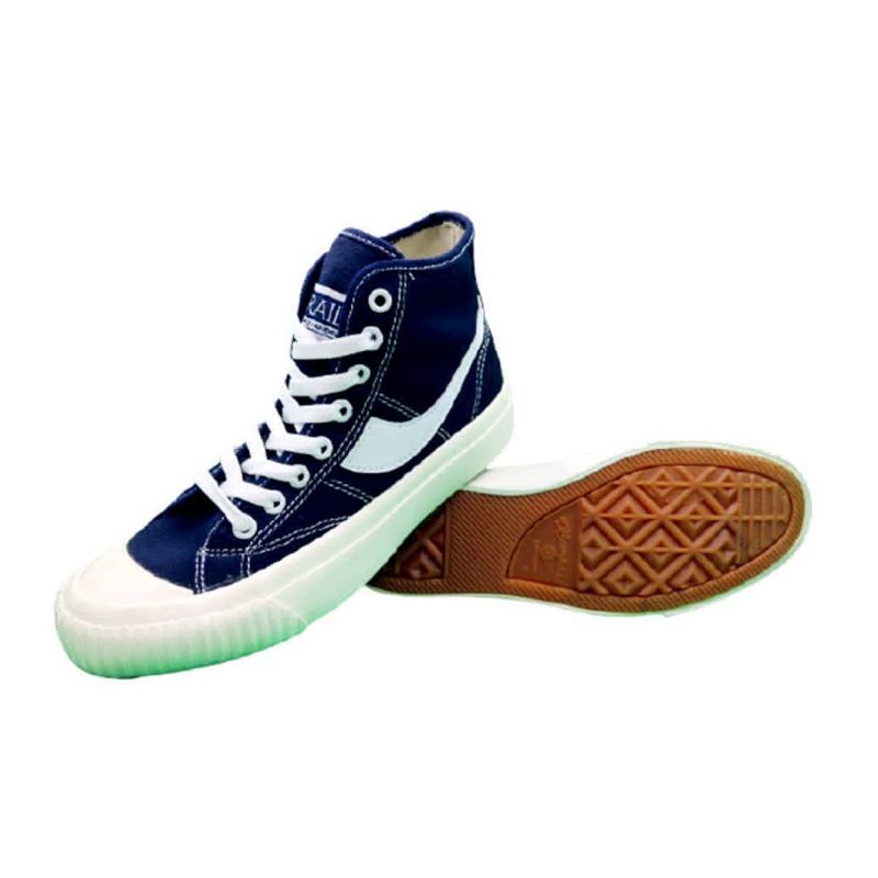 sepatu lokal trail d compass not gazelle high cut navy