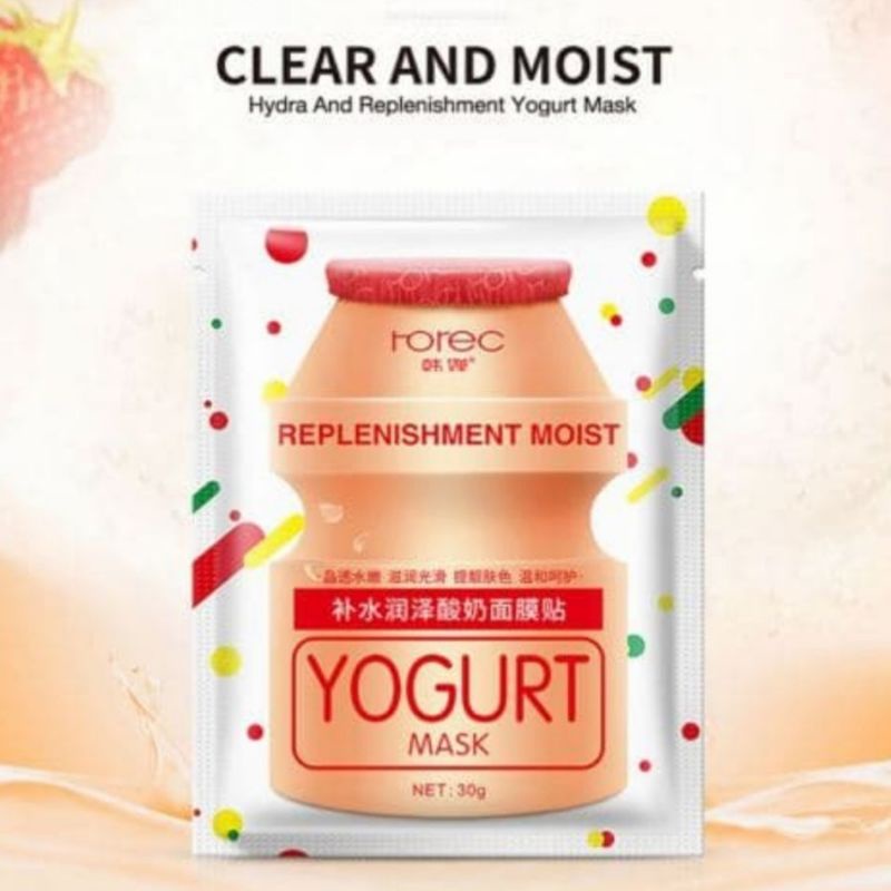 Rorec Yogurt Face Sheet Mask /Masker yogurt