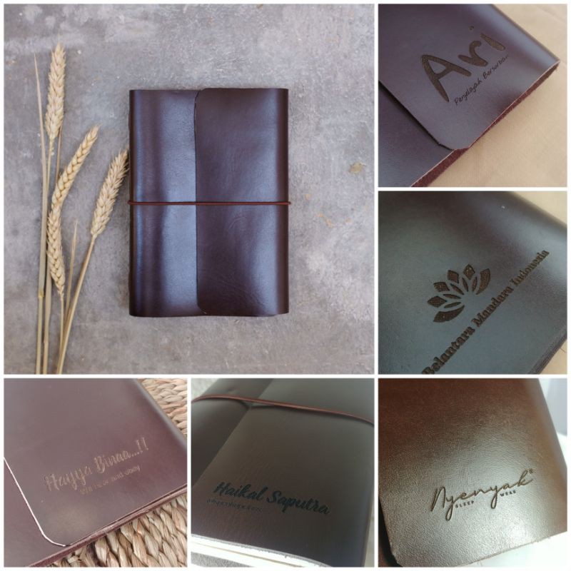 

Leather Journal Signature - Buku Diary - Buku Catatan Polos - Buku Sketsa - Tambah Nama atau Logo