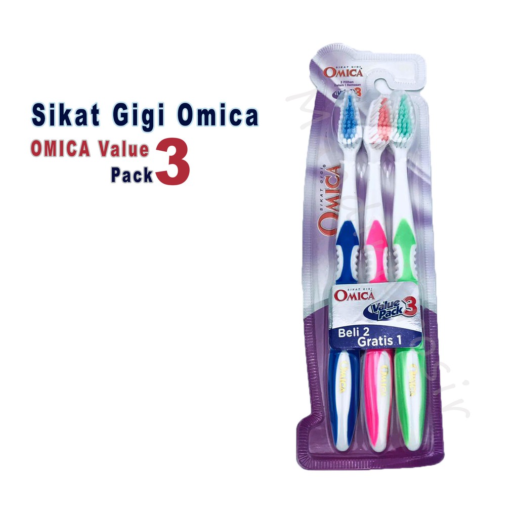 Sikat Gigi * Omica * Value * Pack 3