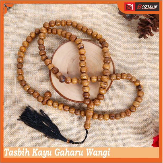 Tasbih kayu gaharu Wangi isi 99 butir diameter 8 mm jaminan asli Top Quality Termurah Aksesories Keagamaan Ibadah Sholat Dzikir Fashion Muslim