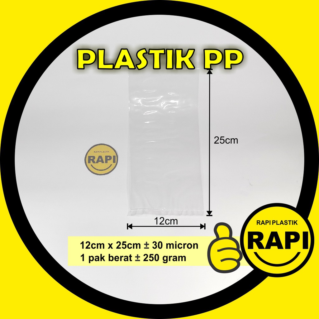 Plastik PP 03 Bening 12x25 03 12cmx25cm 30micron Plastik Serbaguna