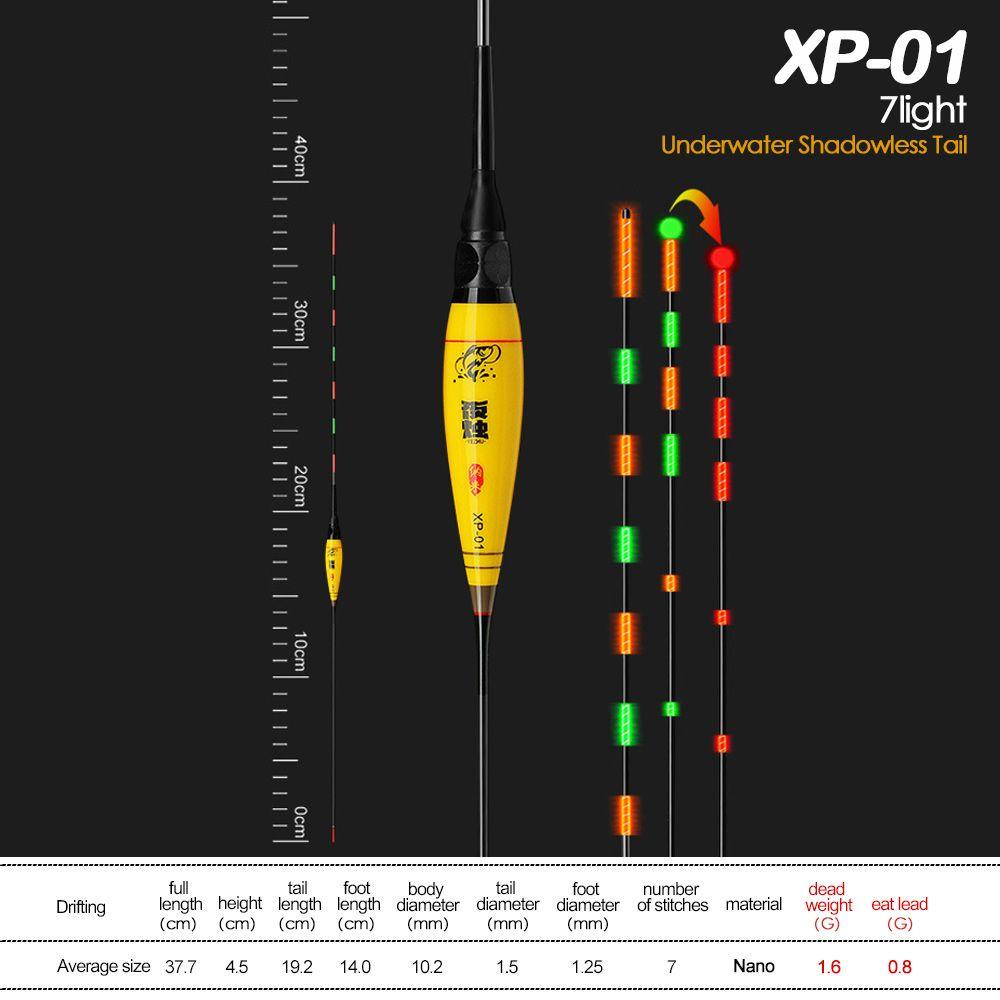 Preva Fishing Lure Pelampung Strike LED Light Berubah Warna Lampu Indikator Elektronik Tongkat Pelampung