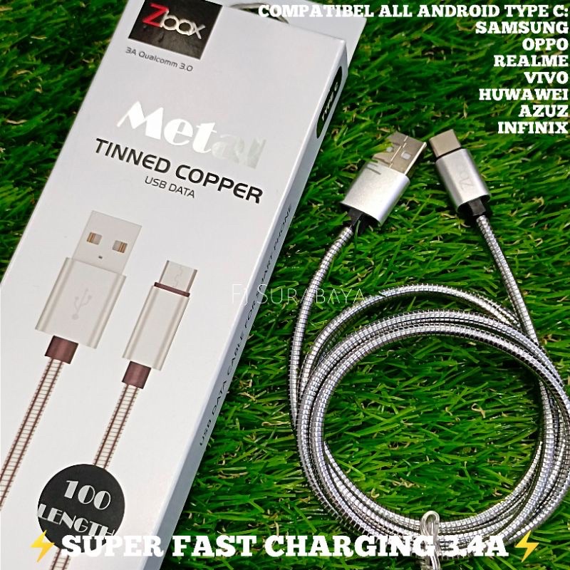 (CABLE METAL) Kabel data Fast Charging micro Usb/ type-c/Usb Lightning premium Quality