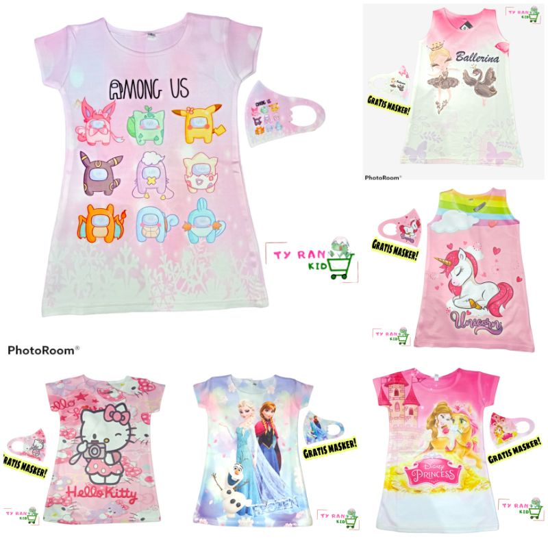 DRESS SCUBA ANAK / DRESS ANAK SCUBA KUALITAS IMPORT