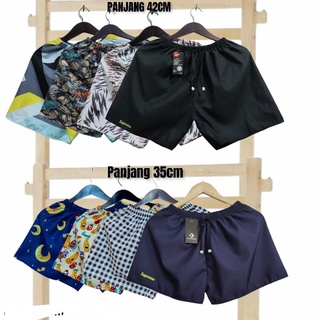 boxer pria/celana pendek dewasa/ polos& motif