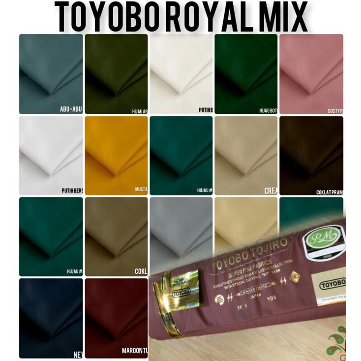 KAIN KATUN TOYOBO ROYAL MIX By,@anwar_textile (harga 0.50meter)