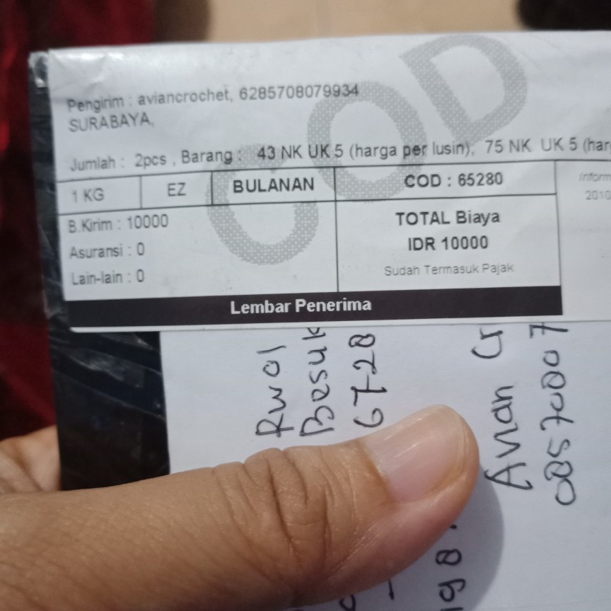 # 75 Nk  Uk 5 (harga Per Lusin)