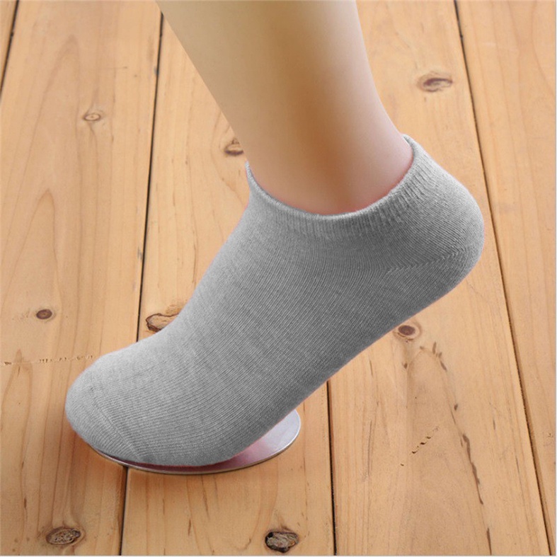 BEE - Kaos Kaki Unisex Pria Wanita / Kaos Kaki Pendek Import Ankle Socks-ABU TUA POLOS
