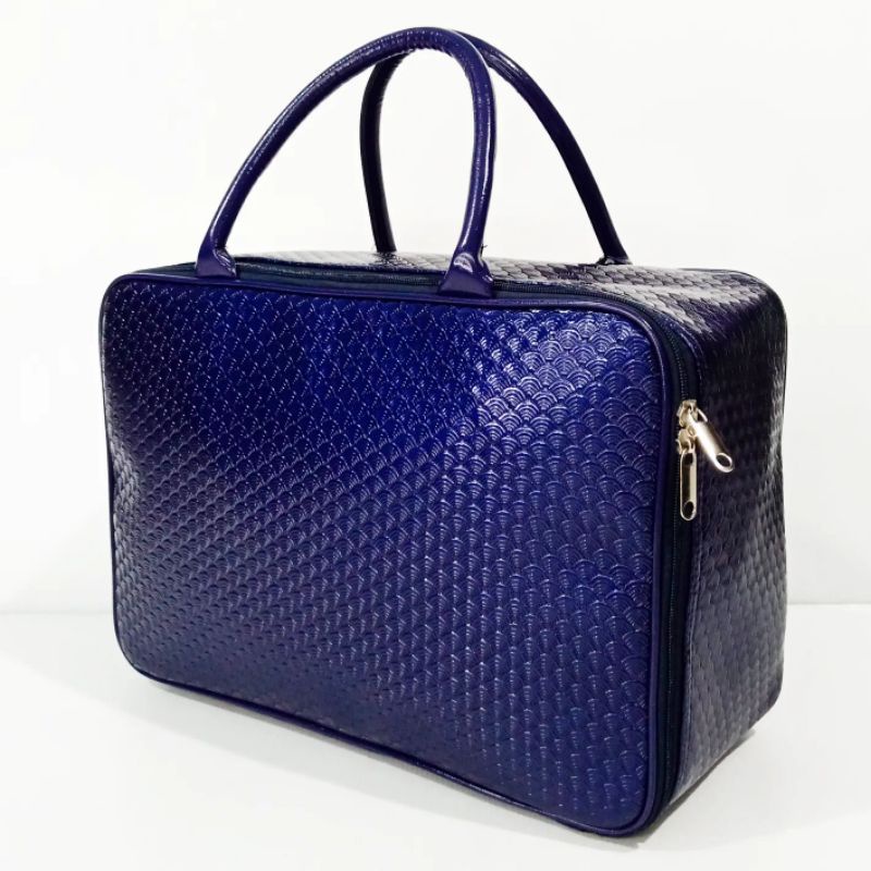 TRAVEL BAG PREMIUM TAS KOPER WANITA SHELL NAVY