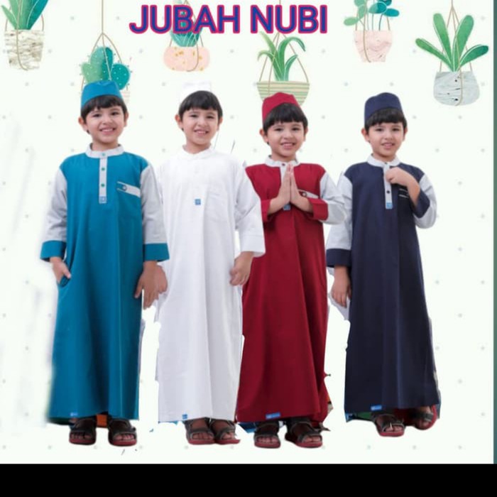 Gamis Nubi anak laki laki size kids M L XL