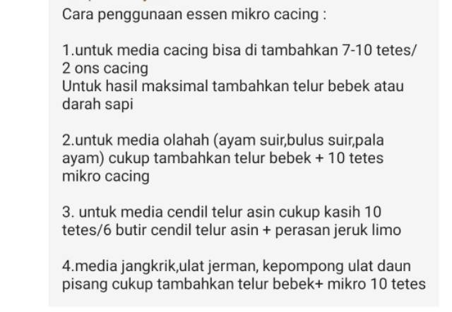 Esen Mikro Cacing Kadal Jaya galatama lele dan bawal