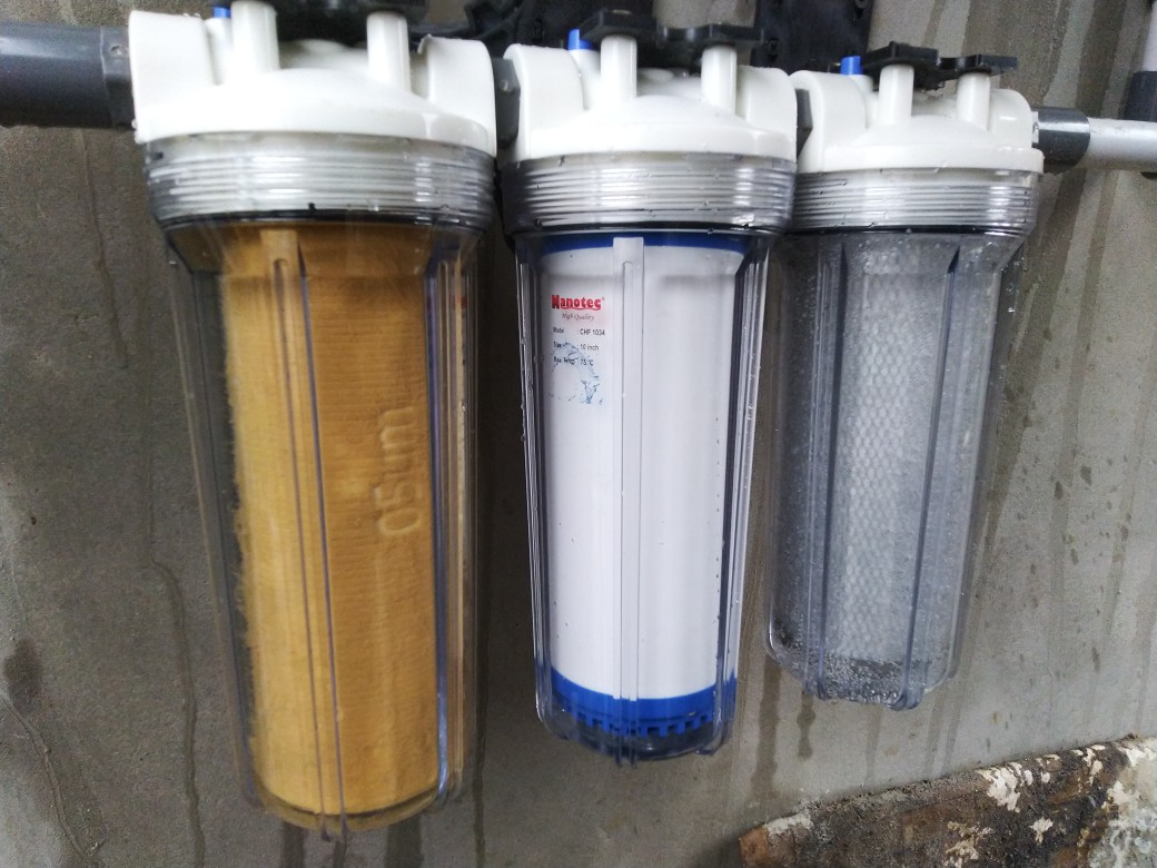 Paket Filter Air 3 Tahap Sedimen,gac,cto- Nanotec 3/4 Clear - Lengkap