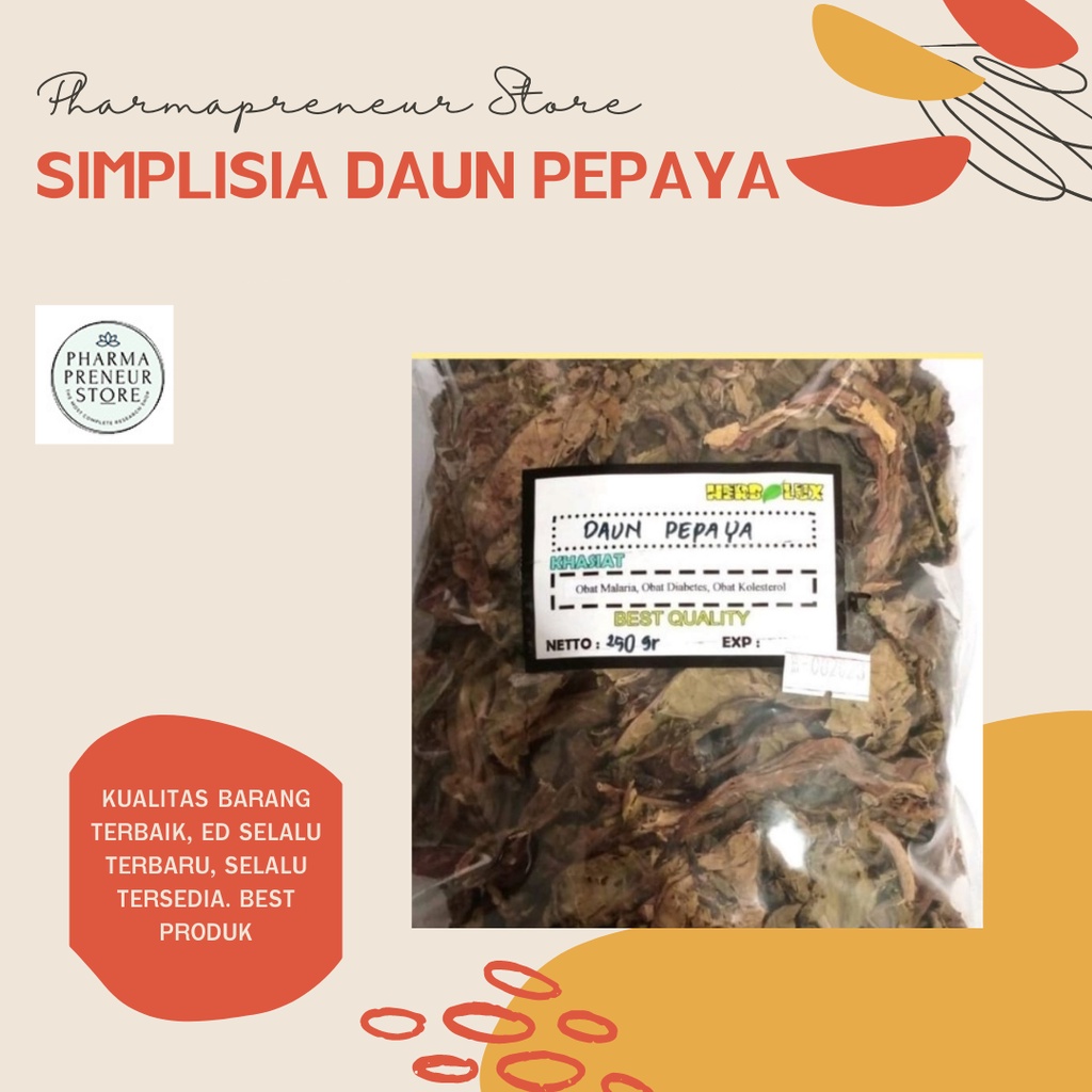 Simplisia Daun Pepaya Kering 250gr Best Quality