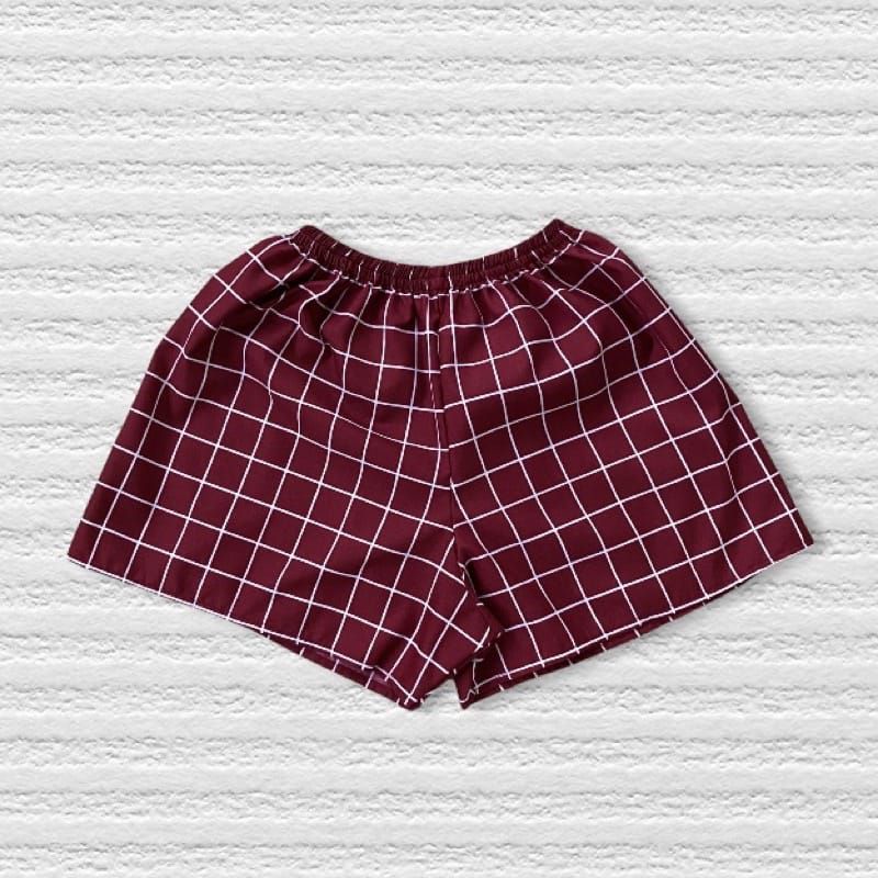 boxer Tartan .celana kolor unisex pria wanita dewasa. celana motif kotak kotak boxer  2022