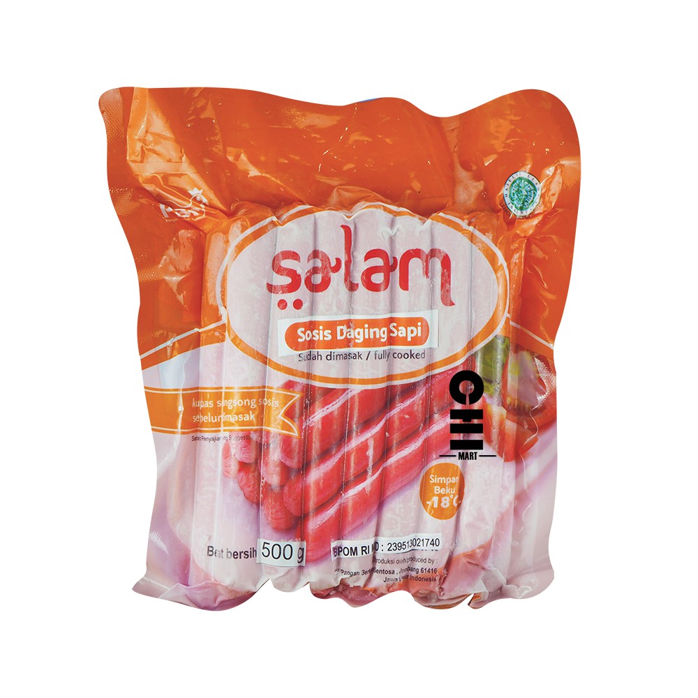 Jual Sosis Sapi Salam 500gr Long 750gr Frozen Food Beku Halal