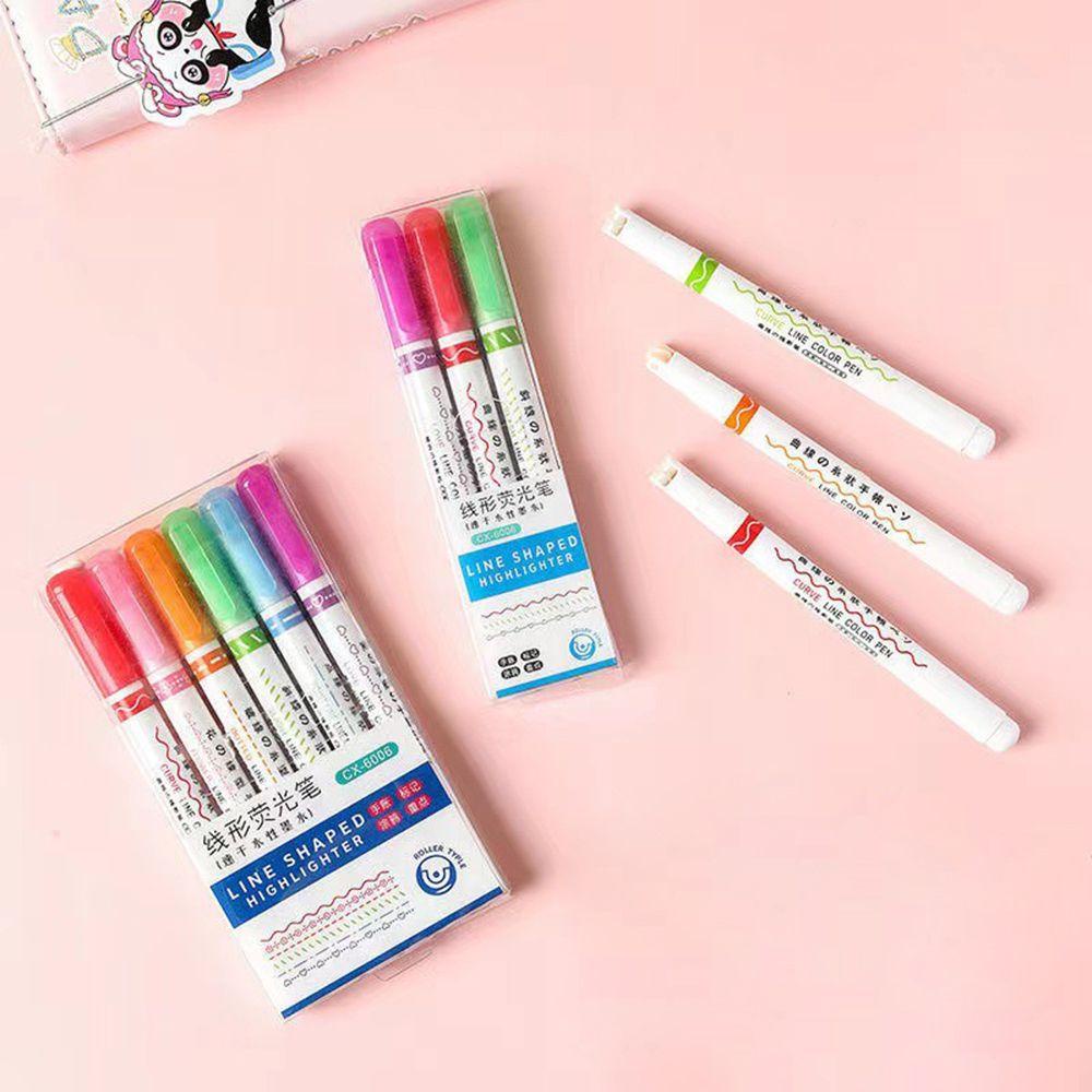 Top Curve Stabilo Pen Art Stationery Alat Kantor Berbentuk Bunga Garis Kurva Warna Terintegrasi