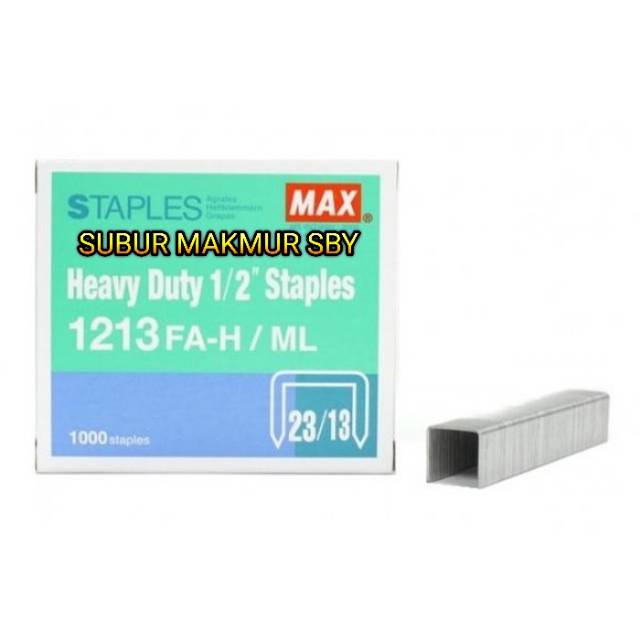 

Max Isi Staples MAX 1213 FA-H/ML ASLI untuk Alat Stapler HD 12N/13 12N/17 12L/17 12N/24