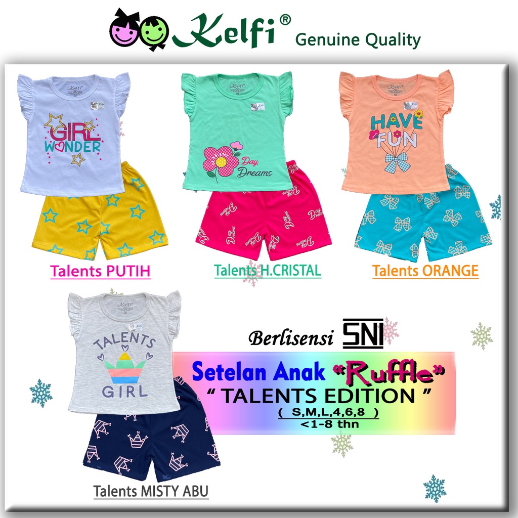 KELFI SETELAN RUFFLE / SET ANAK CEWEK &quot;TALENTS EDITION&quot;