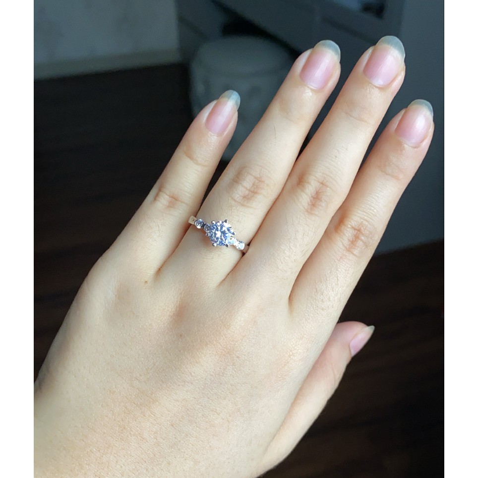 Cincin Perak Wanita Pria Couple Asli S 925 Lapis Rhodium Cocok Kawin Nikah tunangan hadiah RS055