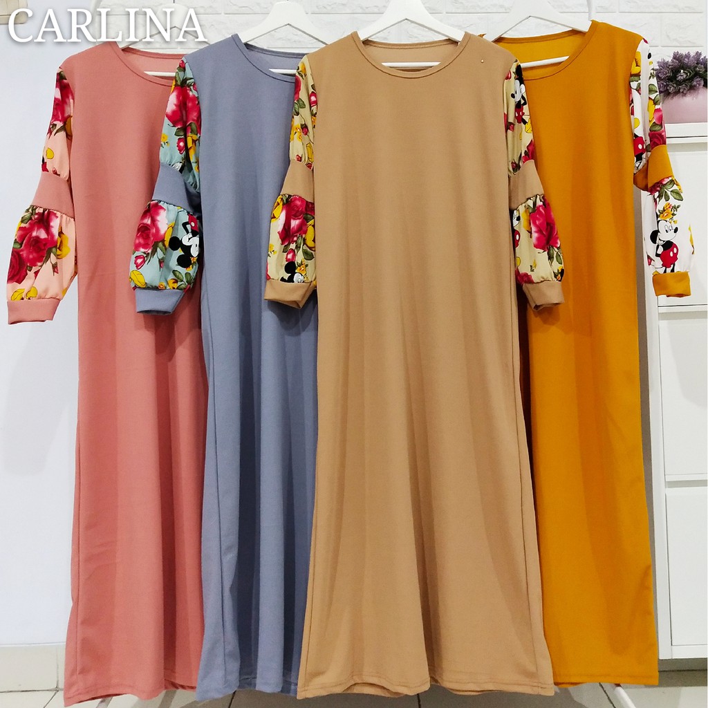 GAMIS LENGAN BALON BUNGA CARLINA FASHION