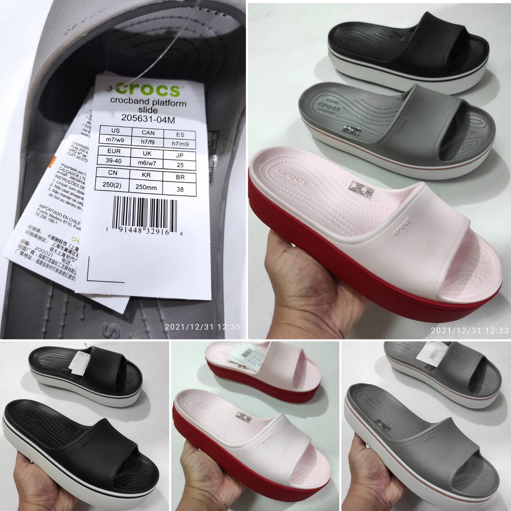 Sandal Crocsband platform slide wedges 5cm / Sandal Crocs Slide / Crocs Original / Sandal Wanita Fashion New