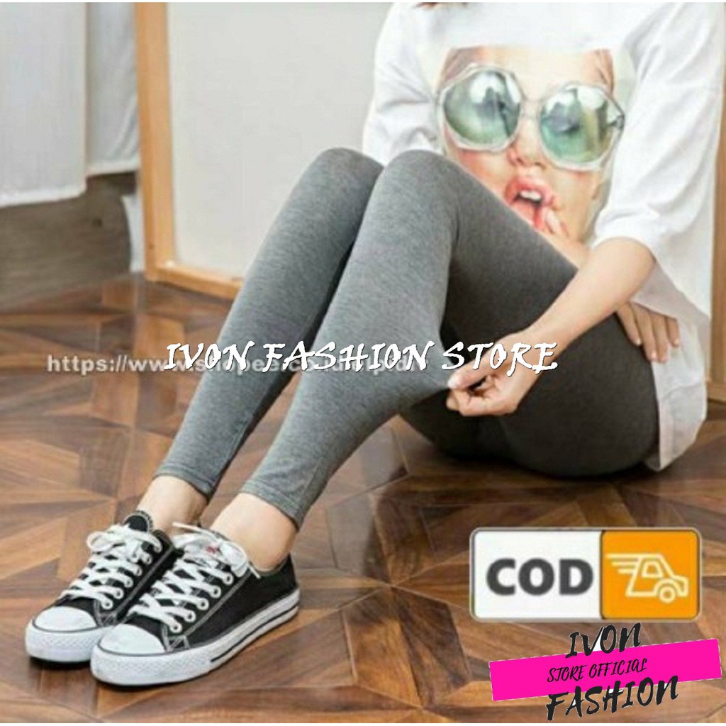 Legging Soft Rayon Kaos/ Legging Panjang Bahan Kaos Standar, Celana Lejing Murah Bisa COD