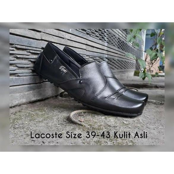Sepatu Kerja Pria - Sepatu Pantofel Lacoste - Sepatu Kulit Asli Lacost Produc Terbaru